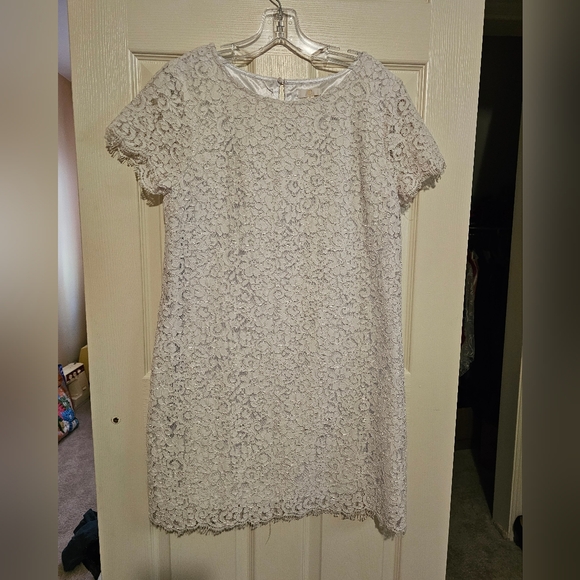 Charming Charlie Dresses & Skirts - Charming Charlie White Lace Shirt Dress sz L